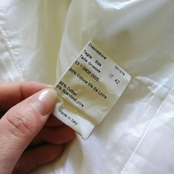 SALE Piazza Sempione Off-White Denim Blazer Jacket - Picture 7 of 8